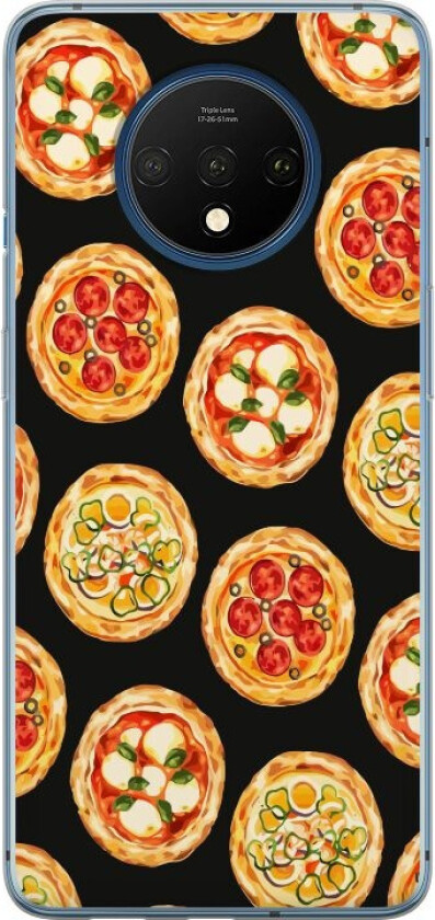 Mobildeksel til OnePlus 7T med Pizza motiv