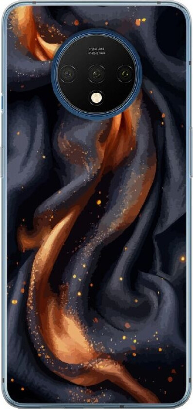 Mobildeksel til OnePlus 7T med Brennende silke motiv