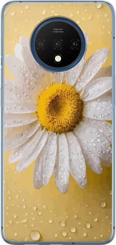 Mobildeksel til OnePlus 7T med Porselensblomst motiv