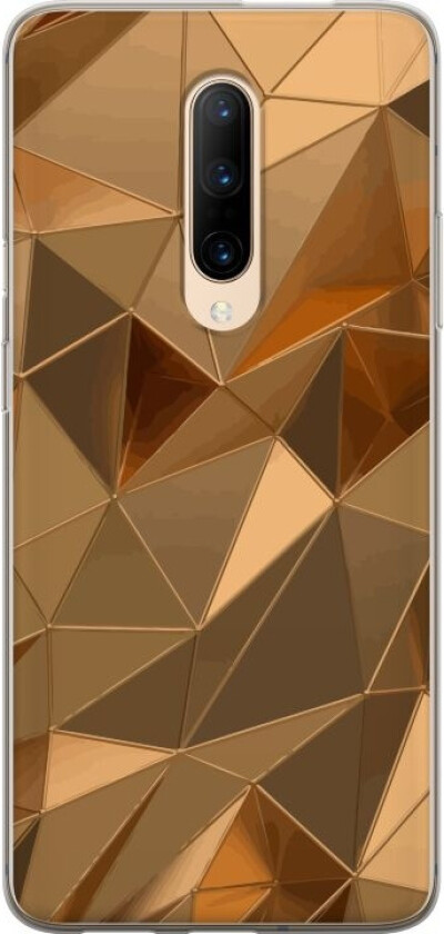 Mobildeksel til OnePlus 7 Pro med 3D Gull motiv