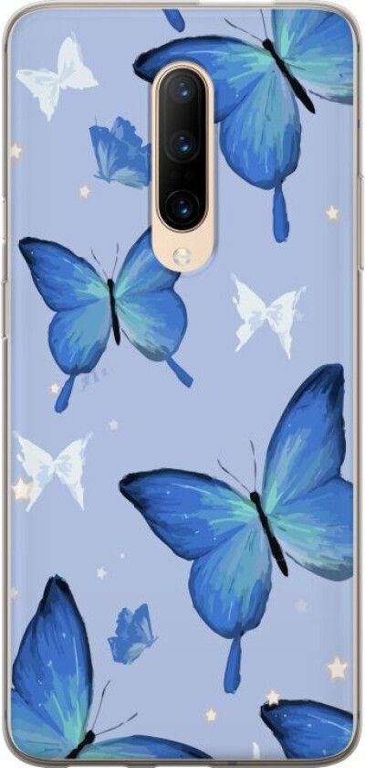 Mobildeksel til OnePlus 7 Pro med Blå sommerfugler motiv