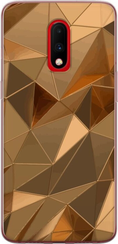 Mobildeksel til OnePlus 7 med 3D Gull motiv