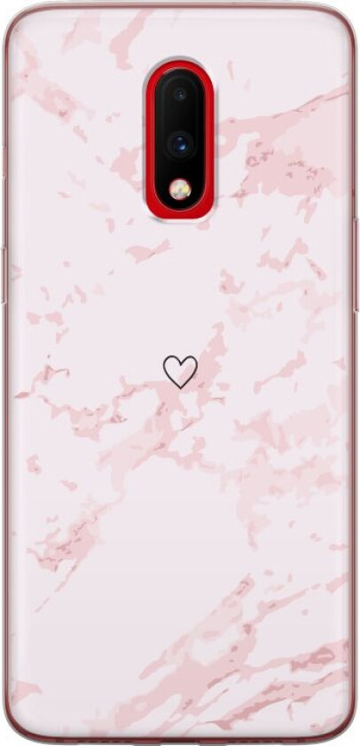 Mobildeksel til OnePlus 7 med Rosa Hjerte motiv