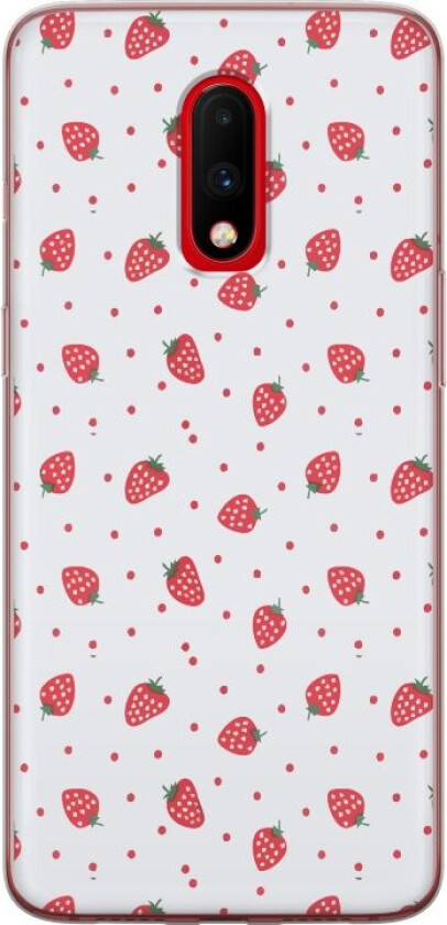 Mobildeksel til OnePlus 7 med Jordbær motiv