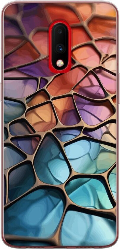 Mobildeksel til OnePlus 7 med Metalliskt mønster motiv