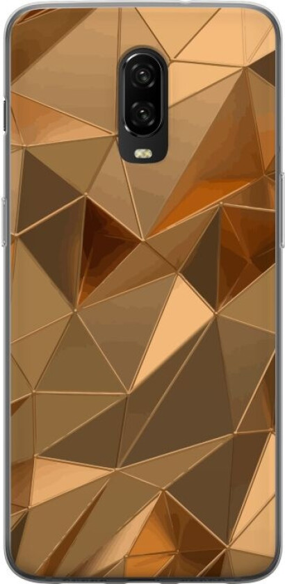 Mobildeksel til OnePlus 6T med 3D Gull motiv