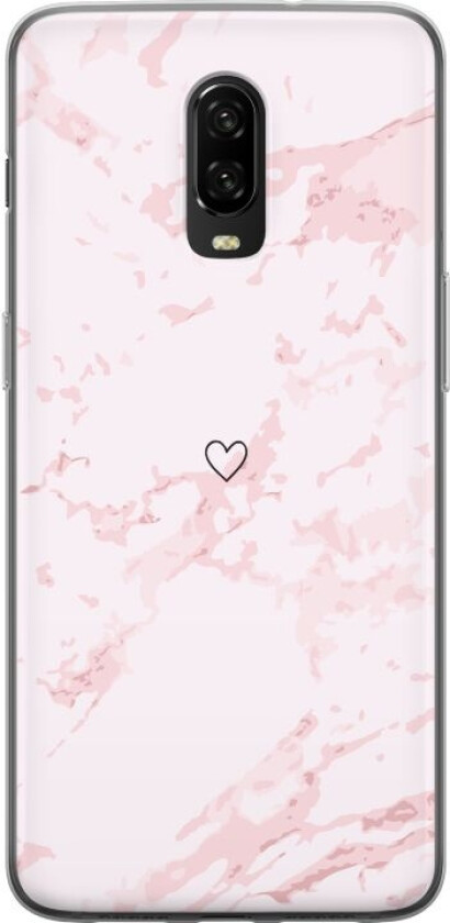 Mobildeksel til OnePlus 6T med Rosa Hjerte motiv