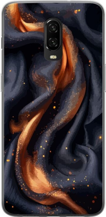 Mobildeksel til OnePlus 6T med Brennende silke motiv