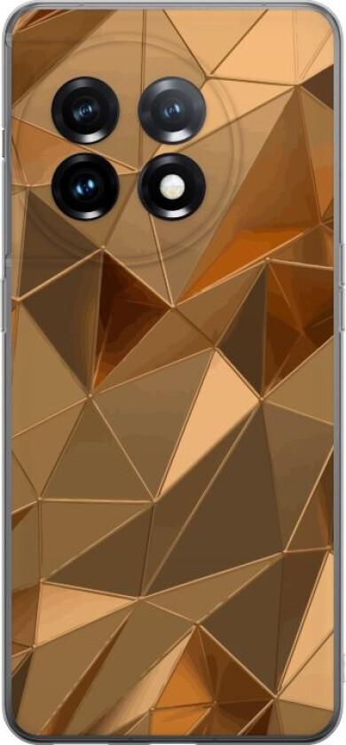 Mobildeksel til OnePlus 11R med 3D Gull motiv