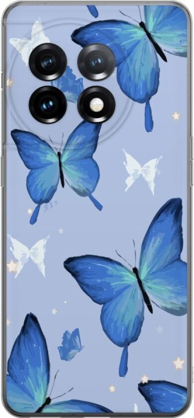 Mobildeksel til OnePlus 11R med Blå sommerfugler motiv