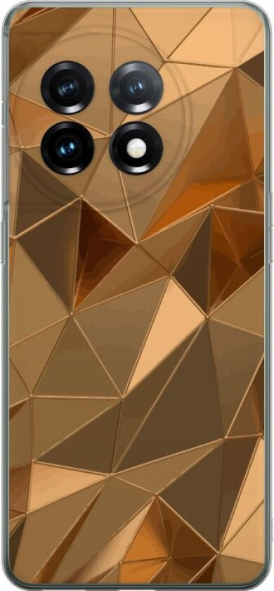 Mobildeksel til OnePlus 11 med 3D Gull motiv