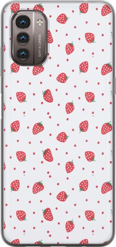 Mobildeksel til Nokia G21 med Jordbær motiv