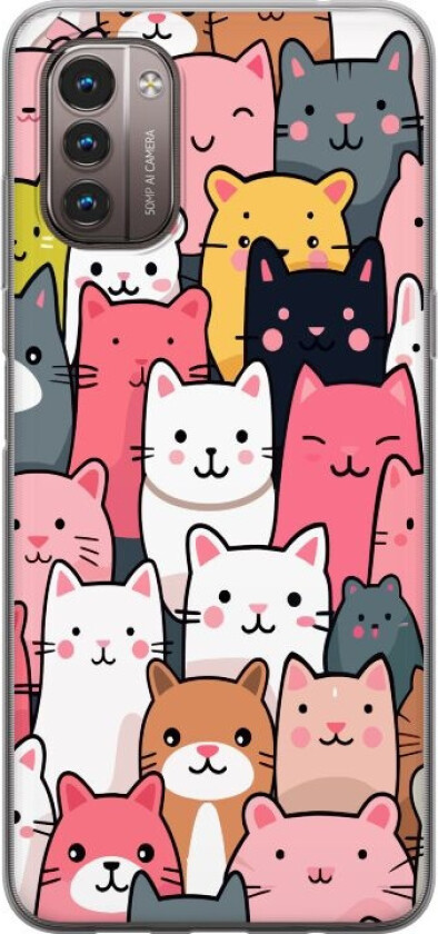 Mobildeksel til Nokia G21 med Kattmønster motiv