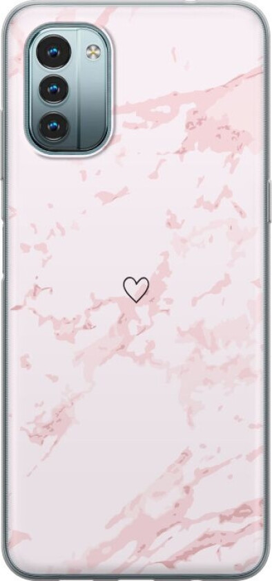 Mobildeksel til Nokia G11 med Rosa Hjerte motiv