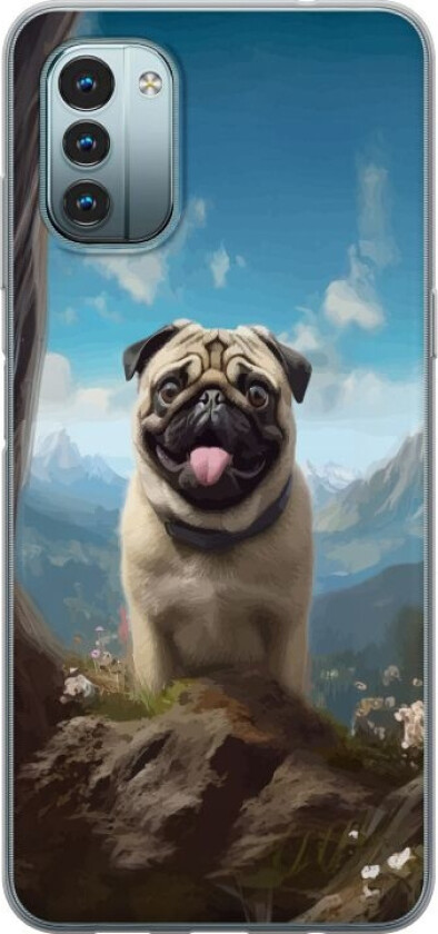 Mobildeksel til Nokia G11 med Glad Hund motiv