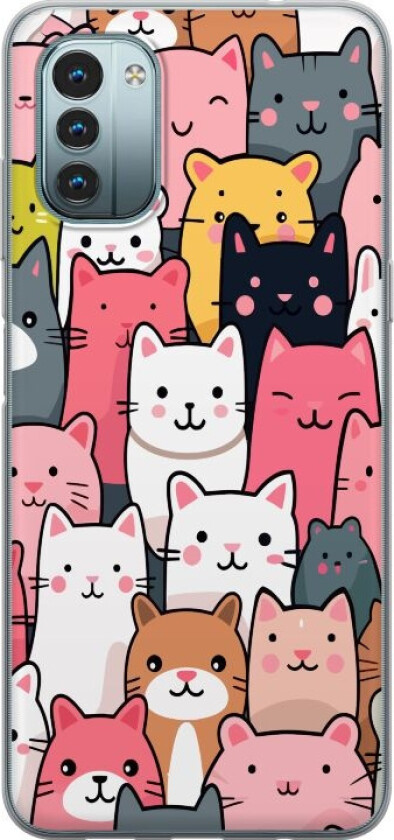 Mobildeksel til Nokia G11 med Kattmønster motiv