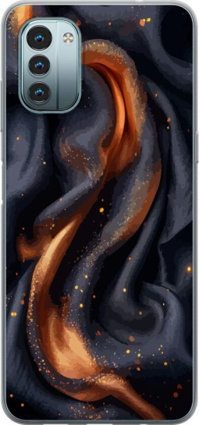 Mobildeksel til Nokia G11 med Brennende silke motiv