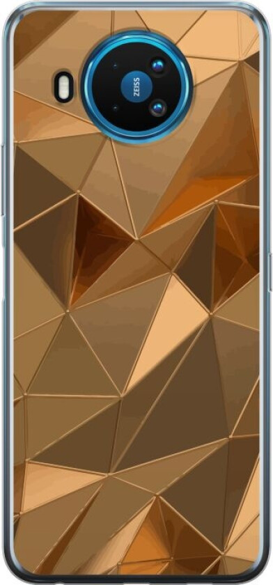 Mobildeksel til Nokia 8.3 5G med 3D Gull motiv