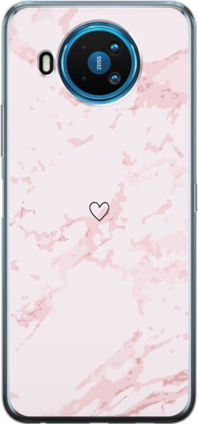 Mobildeksel til Nokia 8.3 5G med Rosa Hjerte motiv