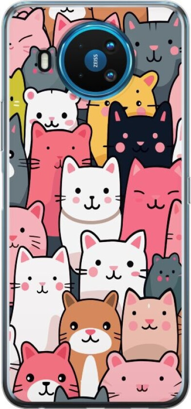 Mobildeksel til Nokia 8.3 5G med Kattmønster motiv