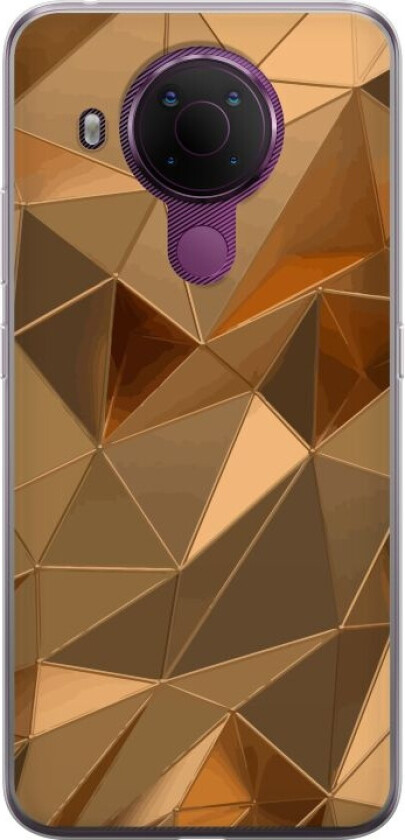 Mobildeksel til Nokia 5.4 med 3D Gull motiv