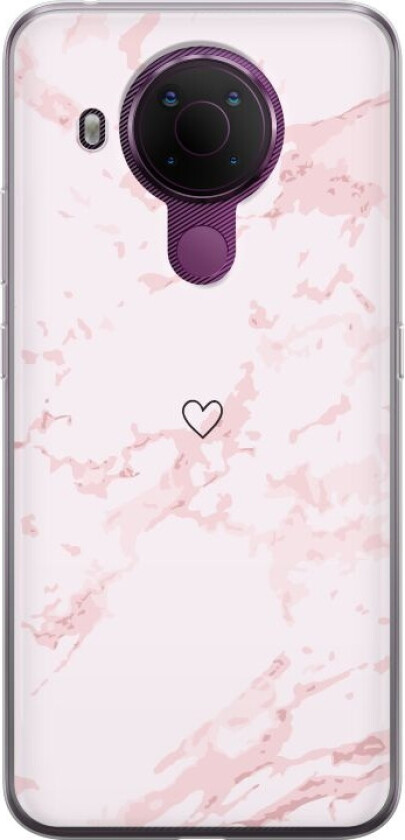 Mobildeksel til Nokia 5.4 med Rosa Hjerte motiv