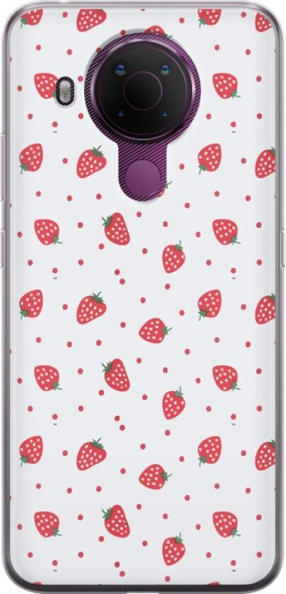 Mobildeksel til Nokia 5.4 med Jordbær motiv