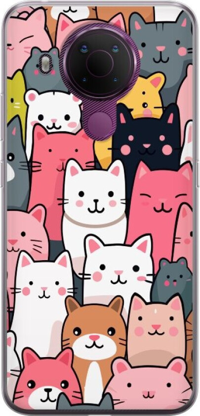 Mobildeksel til Nokia 5.4 med Kattmønster motiv
