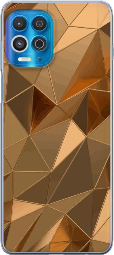 Mobildeksel til Motorola Edge S med 3D Gull motiv