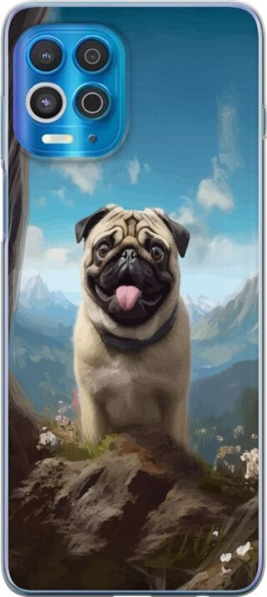 Mobildeksel til Motorola Edge S med Glad Hund motiv