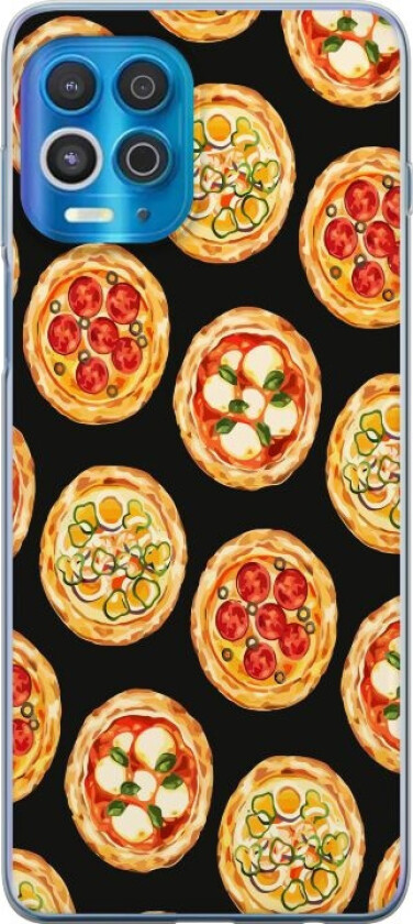 Mobildeksel til Motorola Edge S med Pizza motiv