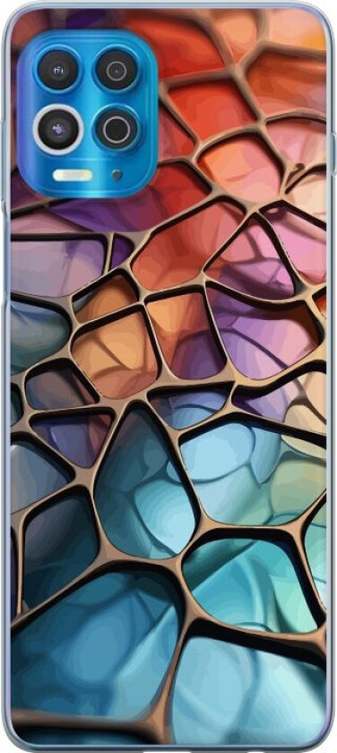 Mobildeksel til Motorola Edge S med Metalliskt mønster motiv