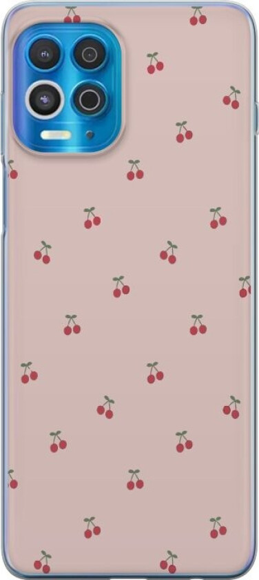 Mobildeksel til Motorola Edge S med Kirsebær motiv