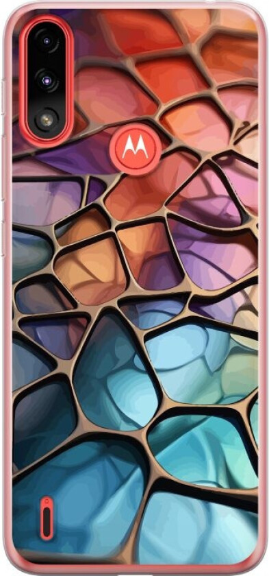 Mobildeksel til Motorola Moto E7 Power med Metalliskt mønster motiv