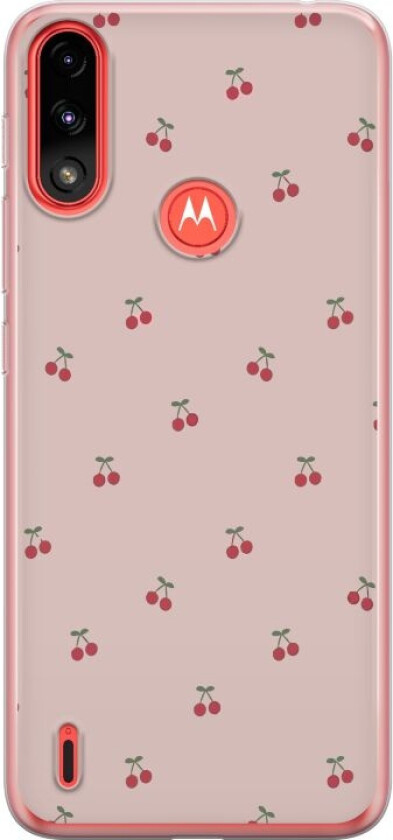 Mobildeksel til Motorola Moto E7 Power med Kirsebær motiv
