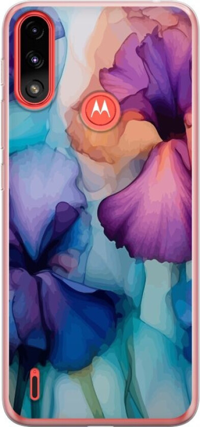 Mobildeksel til Motorola Moto E7 Power med Magiske blomster motiv