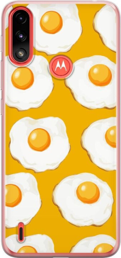 Mobildeksel til Motorola Moto E7 Power med Stekt egg motiv