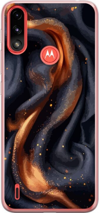 Mobildeksel til Motorola Moto E7 Power med Brennende silke motiv