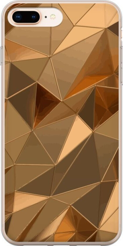 Mobildeksel til Apple iPhone 7 Plus med 3D Gull motiv