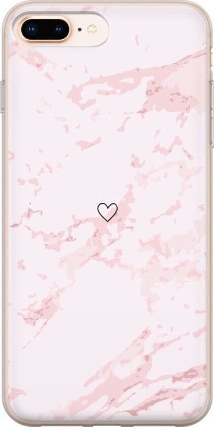 Mobildeksel til Apple iPhone 7 Plus med Rosa Hjerte motiv