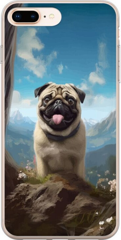 Mobildeksel til Apple iPhone 7 Plus med Glad Hund motiv