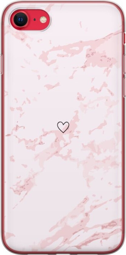 Mobildeksel til Apple iPhone 7 med Rosa Hjerte motiv