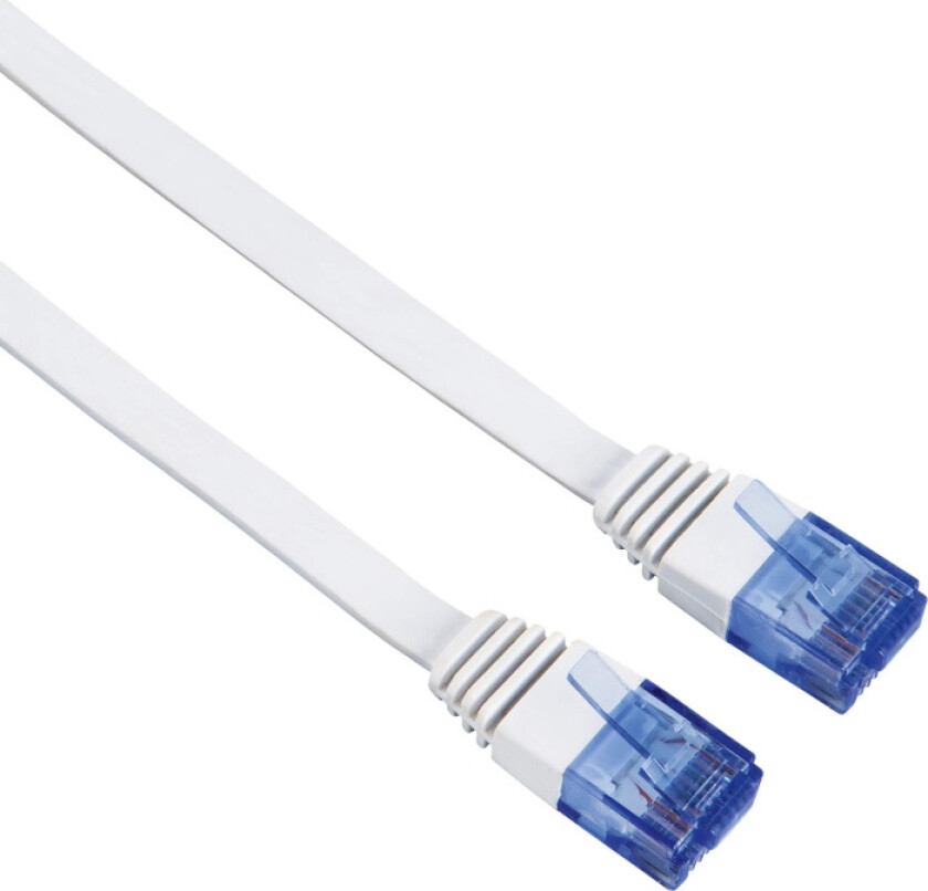 Nettverkskabel CAT6 UTP Flat Hvit 10m