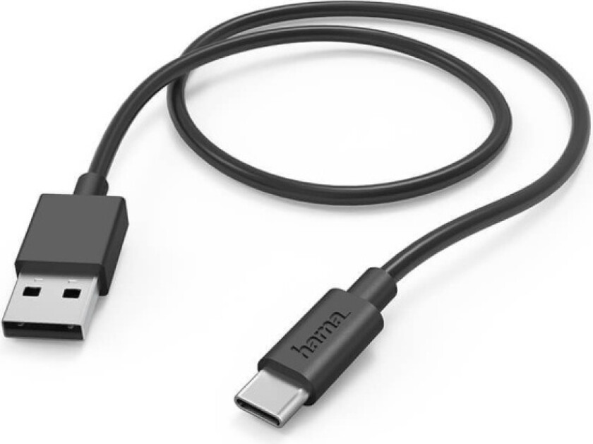 Ladekabel USB-A til USB-C Svart 1,0m