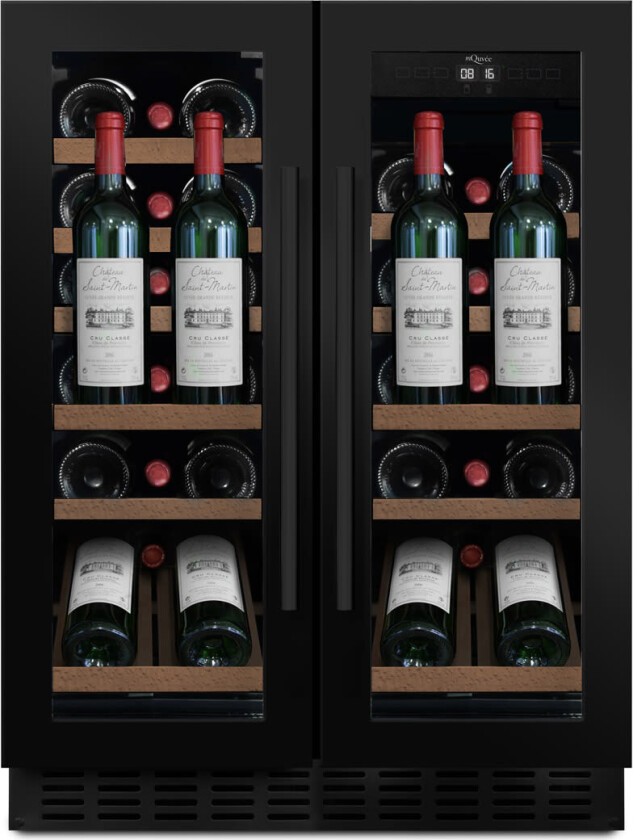 Innbyggbart vinskap - WineCave 60D2 Anthracite Black Presentasjonshylle