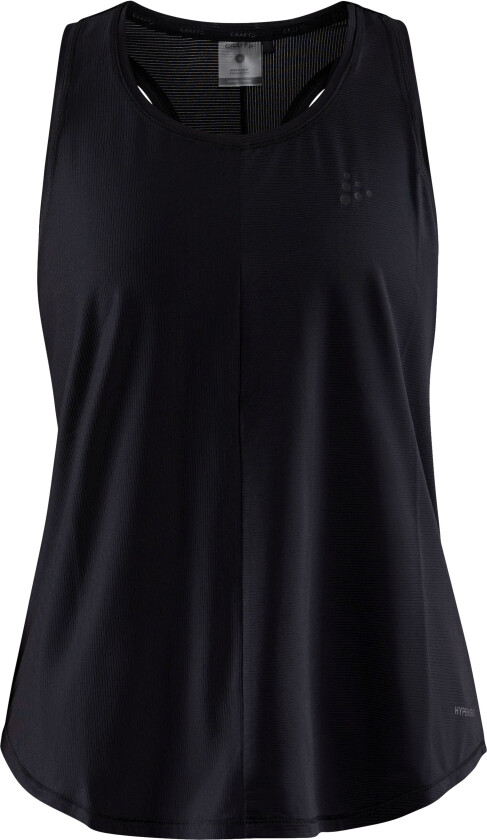 Women's Core Charge Rib Singlet S, Black