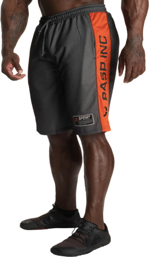 NO1 Mesh Shorts, black/flame, small
