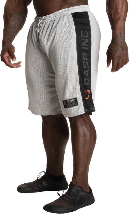 NO1 Mesh Shorts, white/black, small