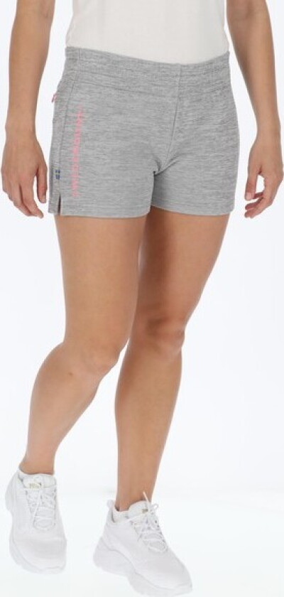 Training Logo Short Shorts W, Lt. Grey Melange/Lt. Pink, 38, Shorts