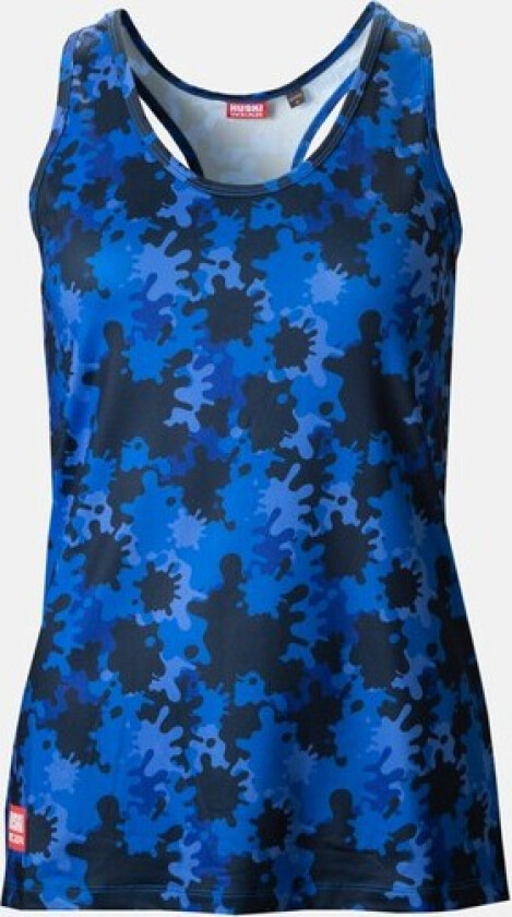 W Tank Top, Azure Camo, Xs, Løpesinglet
